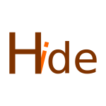 the i in hide hiding