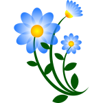 Blue Flower Motif
