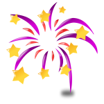 Colorful fireworks vector image