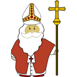 St Nicholas with his cross vector image