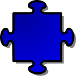 Vector drawing of puzzle piece 4
