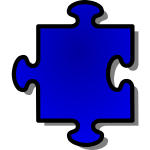 nicubunu Blue Jigsaw piece 07