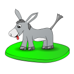 Donkey on a plate
