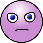 Purple devilish emoticon