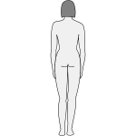 Female body silhouette back