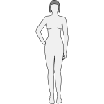 Female body silhouette front