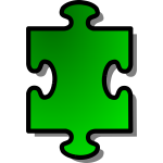 nicubunu Green Jigsaw piece 01