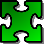 nicubunu Green Jigsaw piece 03
