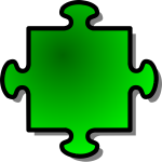 nicubunu Green Jigsaw piece 04