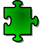 nicubunu Green Jigsaw piece 05