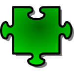 nicubunu Green Jigsaw piece 06
