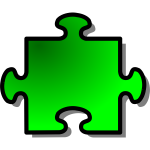 nicubunu Green Jigsaw piece 08
