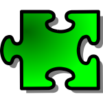 nicubunu Green Jigsaw piece 16