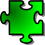 nicubunu Green Jigsaw piece 2