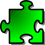 nicubunu Green Jigsaw piece 3