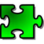 nicubunu Green Jigsaw piece 5