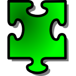 nicubunu Green Jigsaw piece 6
