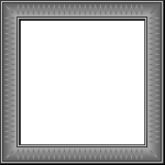 Vector drawing of square frame with rhomboid decorations