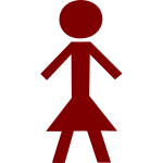 Vector image of female stick figure