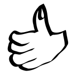 Vector Illustration Of Thumbs Up Old Lady Hand Free SVG