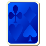 Playing card back blue vector clip art
