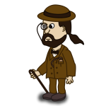 Gentleman comic character vector image