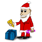 Santa comic character vector image