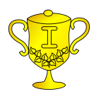 Golden trophy vector illustration