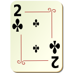 Two of clubs vector graphics