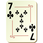 Seven of clubs vector graphics