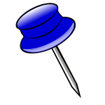 Vector clip art of a pin