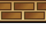 Brown brick border detail vector image