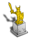 Statue map symbol vector