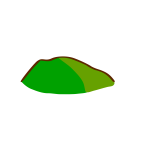Green hill map element vector clip art