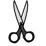 Scissors vector drawing