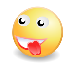 Tongue out smiley face icon vector image