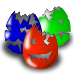 Scary Easter eggs vector image