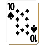 Ten of spades playing card vector clip art