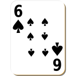 Six of spades playing card vector image