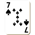 Seven of spades playing card vector illustration