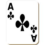 Ace of clubs vector illustration