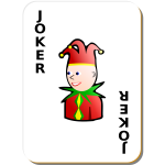Black Joker playing card vector clip art