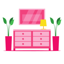 Pink furniture
