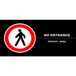 No entrance sign vector graphics