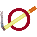 No Smoking 3D symbol vector clip art