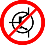 No transistor sign