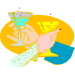 Vector illustration of drink toast