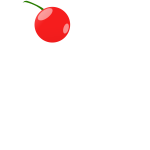 Single cherry vector illustration