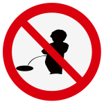 ''No urination'' symbol