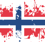Norway flag grunge